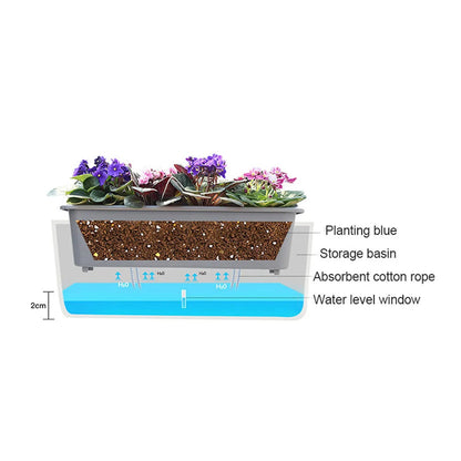 Self-Watering Plant Pot with Water Level Indicator | 43.5 cm | Dual Chamber Design