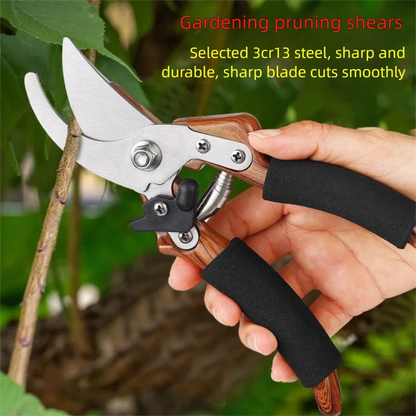 Professional Garden Scissors 20.5 cm | Non-Slip, Sharp | Perfect for Plants, Flowers & Fruit Trees