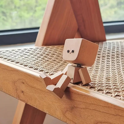 Charming Bobblehead Décor | Handcrafted Natural Wood | 8 cm