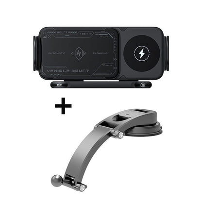 Smart Car Phone Mount with 15W Fast Wireless Charging