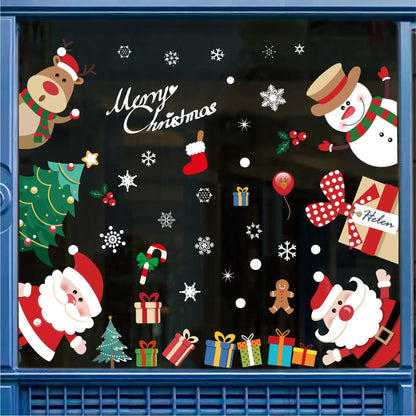 137-Piece Christmas Snowflake Window Sticker Set – Reusable PVC Decor for Winter and Holiday Glass Surfaces