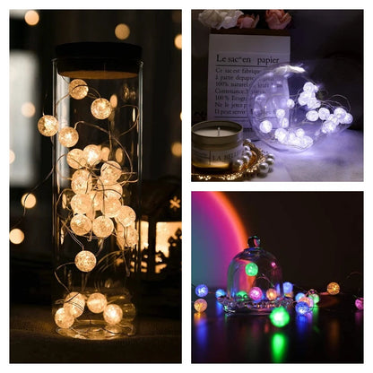 LED String Lights – Warm White – 3 Lighting Modes – Battery Operated