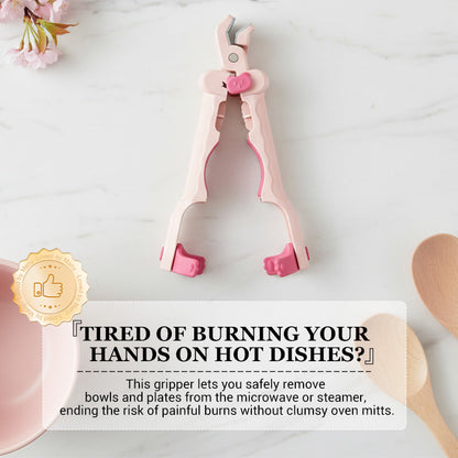 Heat-Resistant Serving Clamp for Safe Grip of Hot Dishes Without Slipping