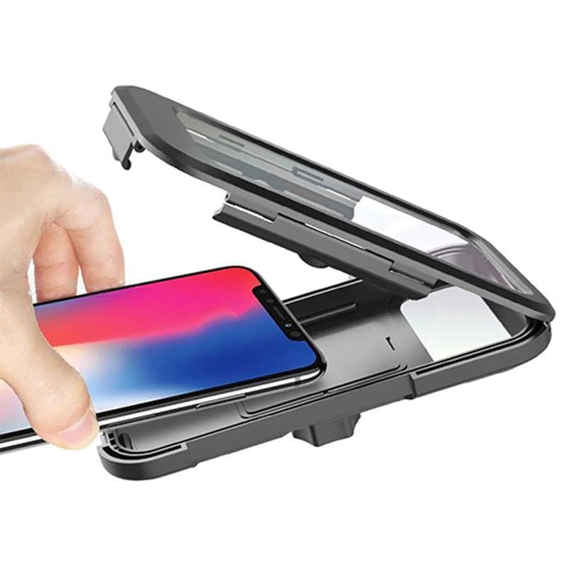 Waterproof Phone Mount with USB and 15W Wireless Charger for Bicycles
