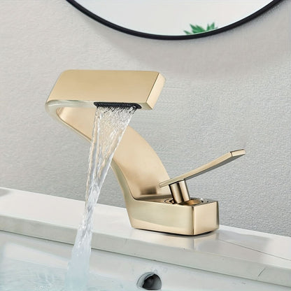 Contemporary Waterfall Faucet for Bathroom Sink