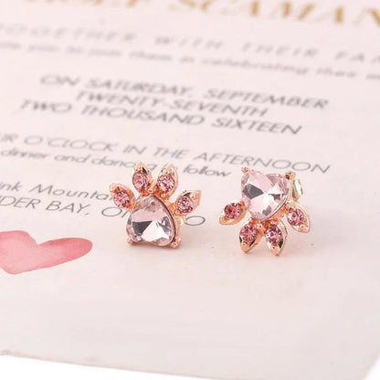 Adorable Cat Paw Charm Earrings