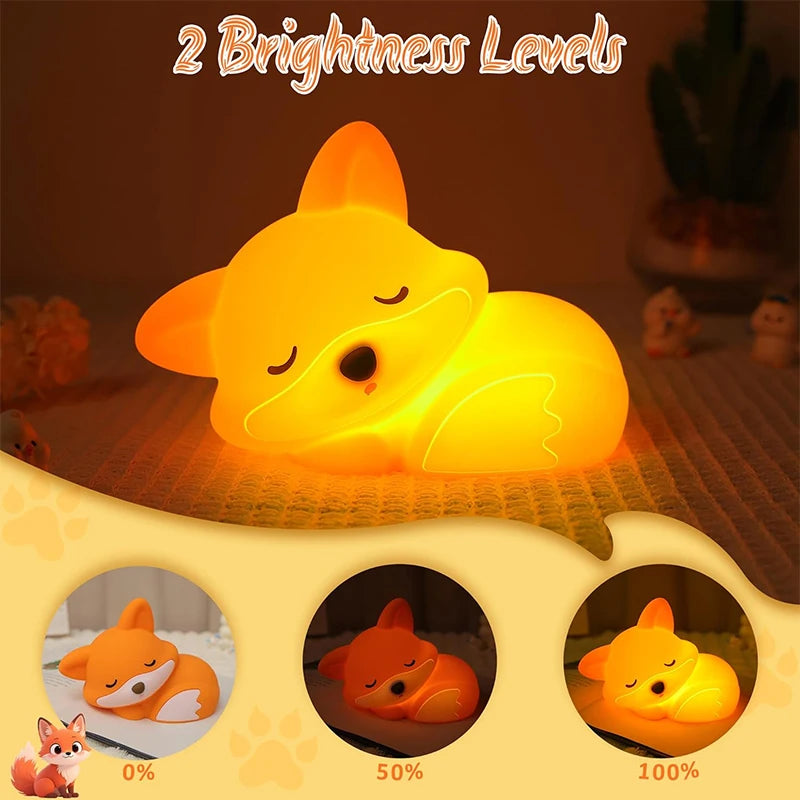 Silicone Night Light – Rechargeable, Dimmer with Timer | Cute Gift for All Ages
