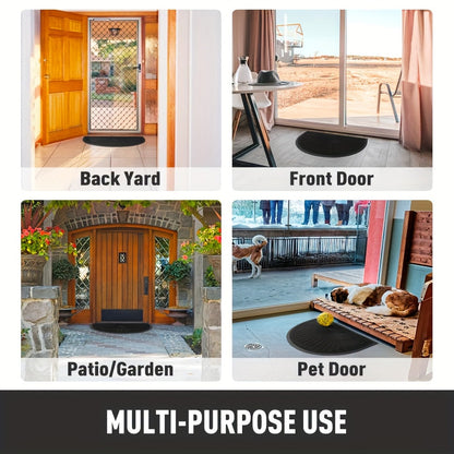 Half-Round Rubber Door Mat – Non-Slip and Durable for Indoor/Outdoor Use