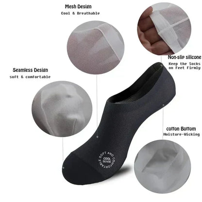 Invisible Comfort Socks - Ultra-Thin, Non-Slip Design (4 Pairs)