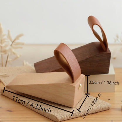 Wooden Door Stopper – Scandinavian Style with Non-Slip Base