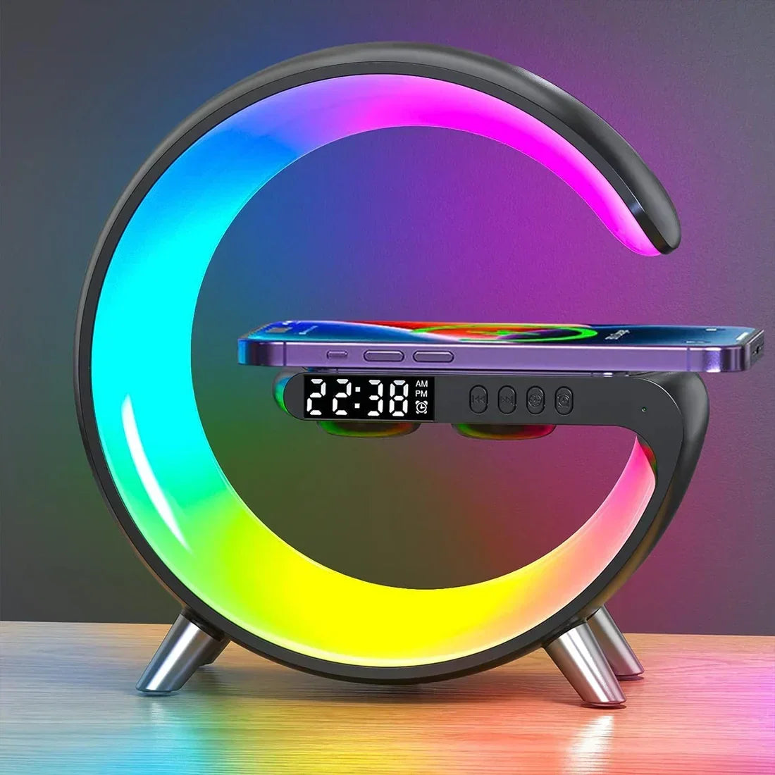 All-in-One Smart Lamp with Wireless Charging & Bluetooth Sound