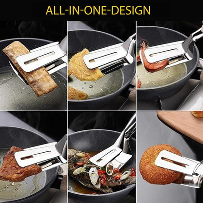 Versatile Stainless Steel Kitchen Tongs and Spatula Combo | 26.2 cm