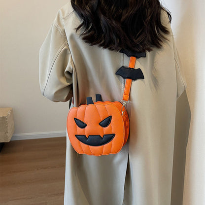 Minimalistic Halloween Shoulder Bag – Solid Color Messenger Tote