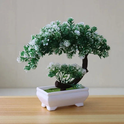 Artificial Bonsai Plant in Pot | Realistic Decoration | 27 x 18 cm | No Maintenance Needed for Table & Shelf