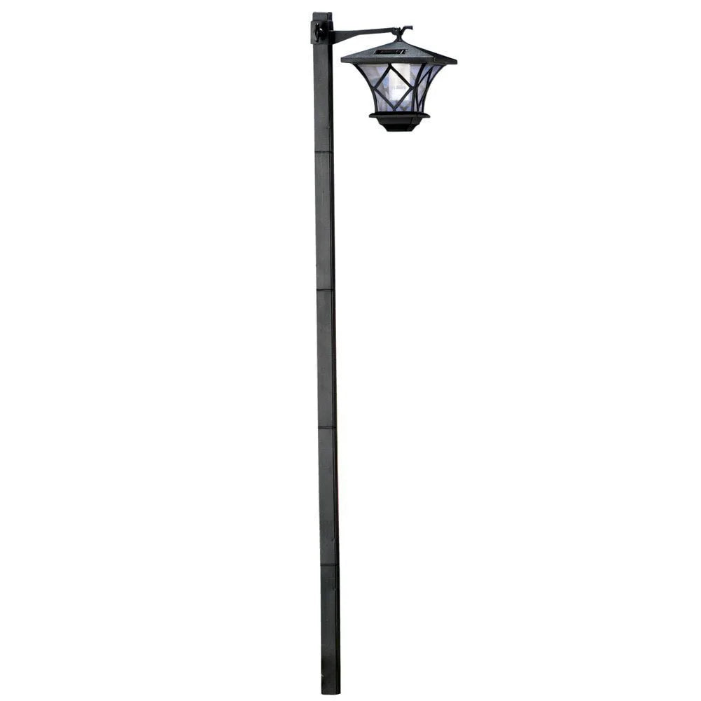 1.5 m Solar Column Lantern | Dual Function Outdoor Light | Vintage Style for Garden, Patio & Driveway