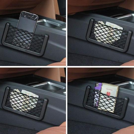 Smart Storage Net with Velcro Closure – ClarityKeeper for Essentials | Stretchy, Clear | Ideal for Car, Office & Home
