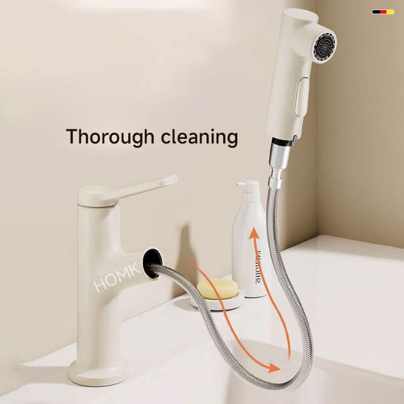 Hot and Cold Sink Faucet with Pull-Out Spray