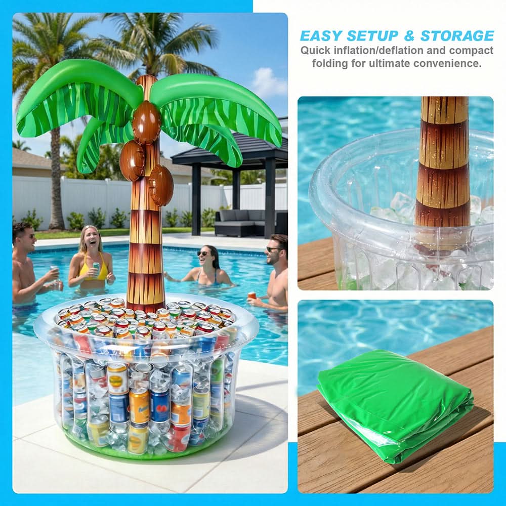 Inflatable Ice Bucket Cooler in Coconut Tree Design