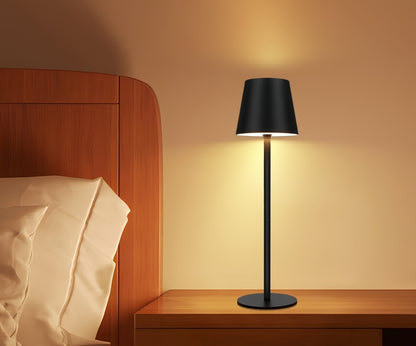 LED Table Lamp with Touch Control – Rechargeable for Nightstand Use