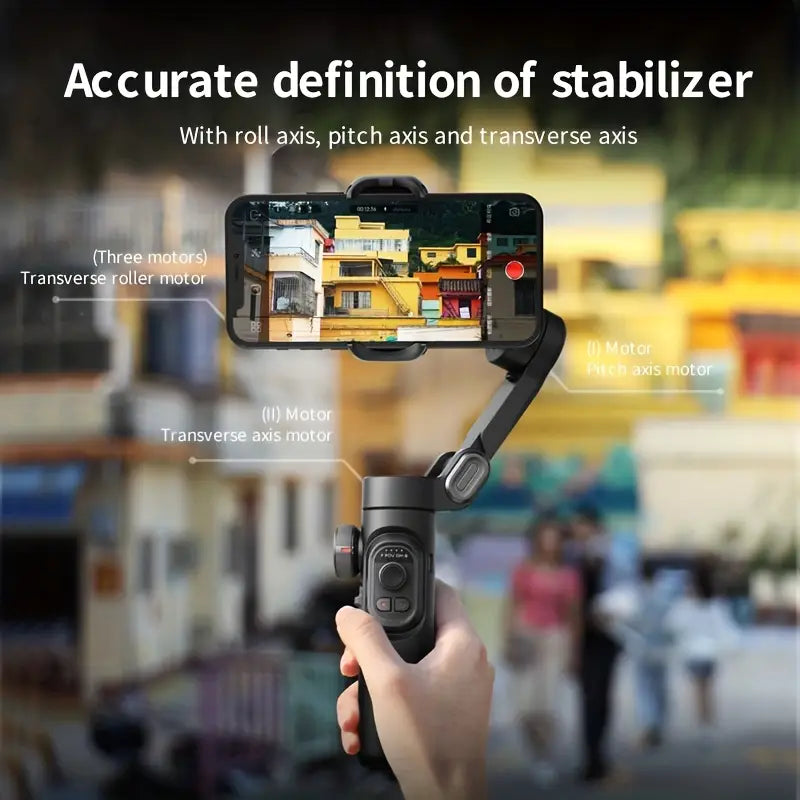 Foldable Smartphone Video Gimbal Stabilizer for iPhone, Android, Samsung