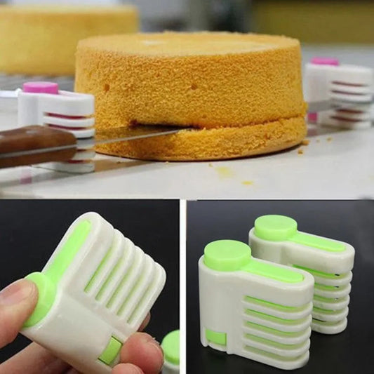Cake Leveling Tool Set - 2 Pieces | 5-Stage Cake Slicer | Precision Cutter