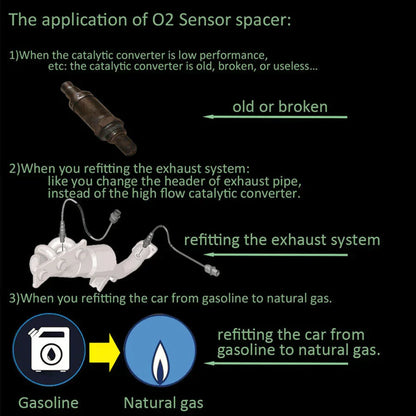 O2 Sensor Spacer for Vehicles – M18*1.5 Check Engine Light Fix