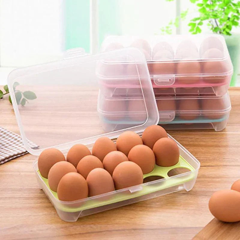 Multi-Grid Egg Keeper: Double-Layer Storage Solution