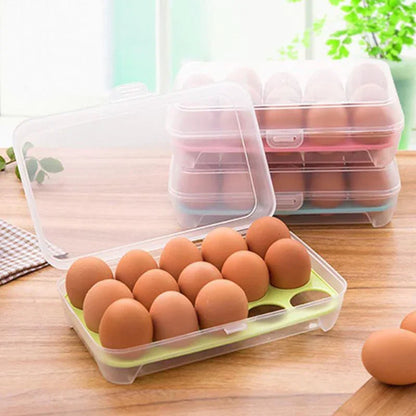 Multi-Grid Egg Keeper: Double-Layer Storage Solution