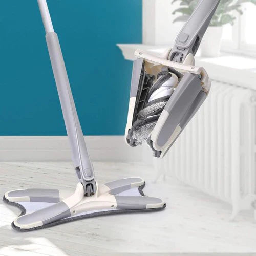 Versatile 360° Rotating Flat Mop with Extended Handle