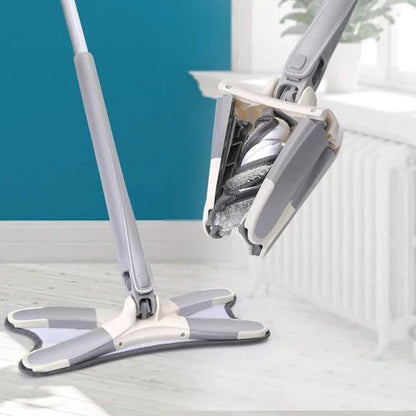 Versatile 360° Rotating Flat Mop with Extended Handle