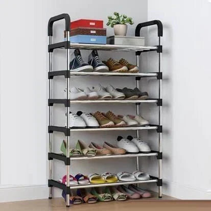 Stainless Steel 6-Tier Shoe Organizer for Every Space