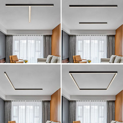 Sleek Modern Linear Ceiling Light - LED Fixture for Living Room