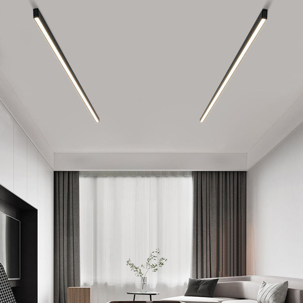 Sleek Modern Linear Ceiling Light - LED Fixture for Living Room