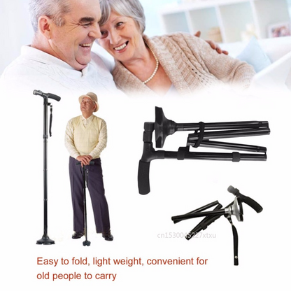 Versatile Telescopic Walking Aid with Safety Features