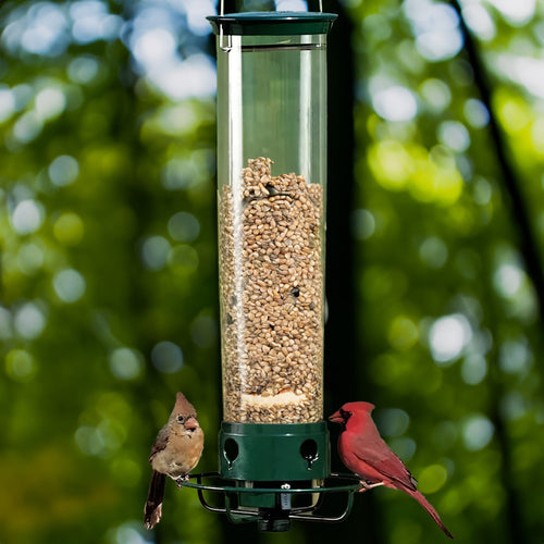 Squirrel-Proof Hanging Bird Feeder for Garden with Rotating Perch
