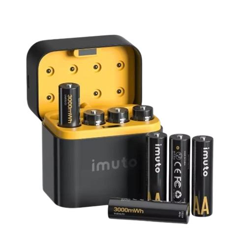 Fast Battery Charger with 8 Slots for 1.5V Lithium AA Batteries