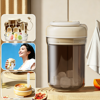 Versatile Ice Cube Maker & Travel Cup with Straw