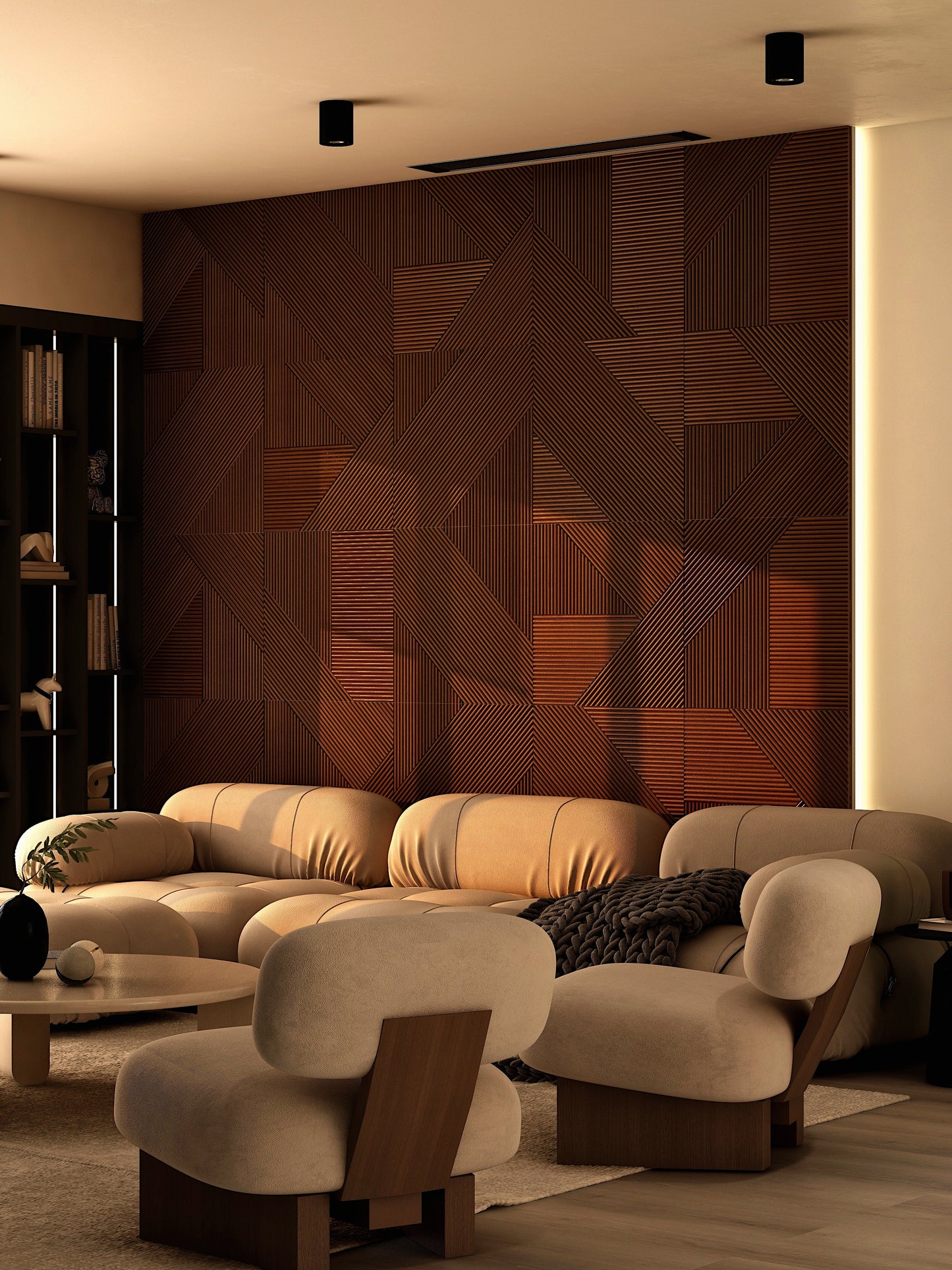 Contemporary Solid Wood Panel