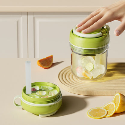 Versatile Ice Cube Maker & Travel Cup with Straw