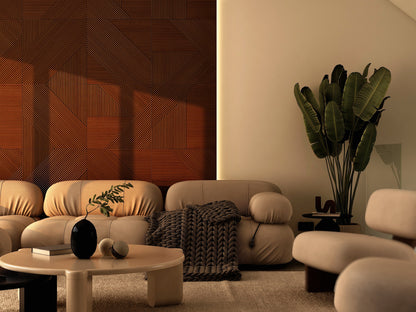 Contemporary Solid Wood Panel