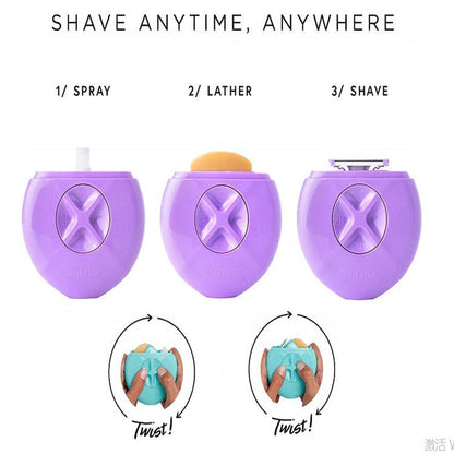 Compact 3-in-1 Shaver with Moisturizing Care | Perfect for Face & Body