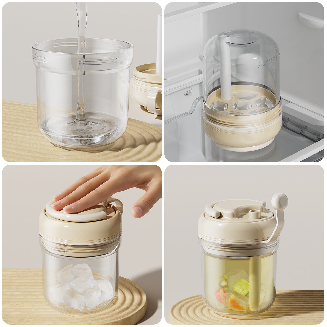 Versatile Ice Cube Maker & Travel Cup with Straw