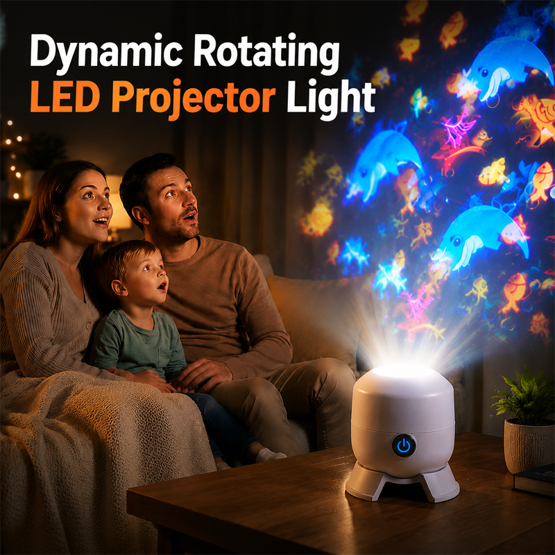 LED Projector Light with Rotating Feature for Room Atmosphere