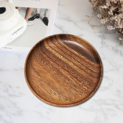 Serving Set of 4 Acacia Wood Plates