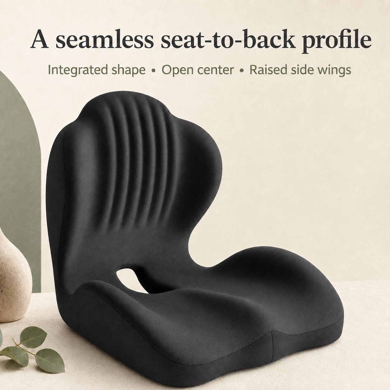 Ergonomic Seat Cushion with Back Support – Memory Foam for Office, Car, Home
