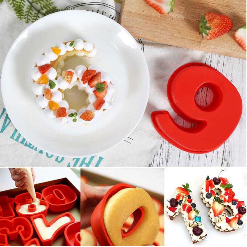 10-Inch Silicone Cake Mold for Custom Number Designs