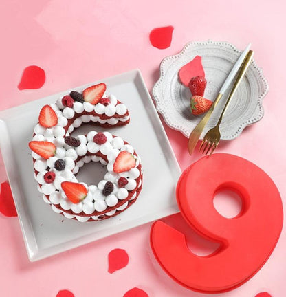 10-Inch Silicone Cake Mold for Custom Number Designs