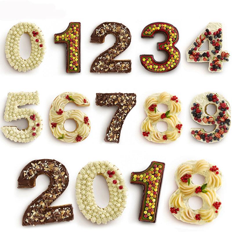 10-Inch Silicone Cake Mold for Custom Number Designs