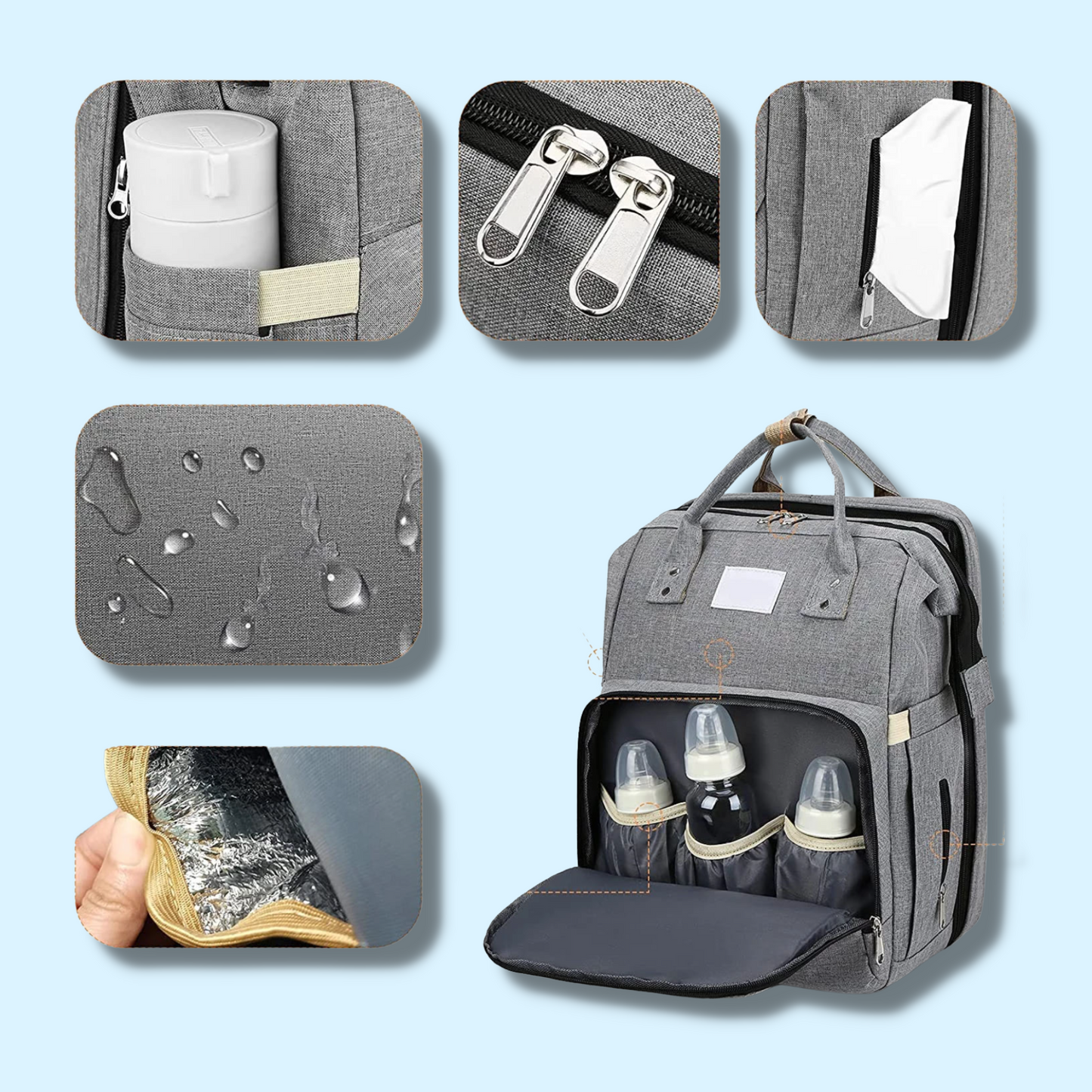 Multi-Function Baby Travel Backpack - 4-in-1 Design