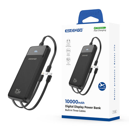 All-in-One Portable Charger | 10,000 mAh with Built-in Cables